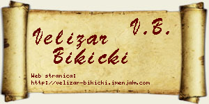 Velizar Bikicki vizit kartica